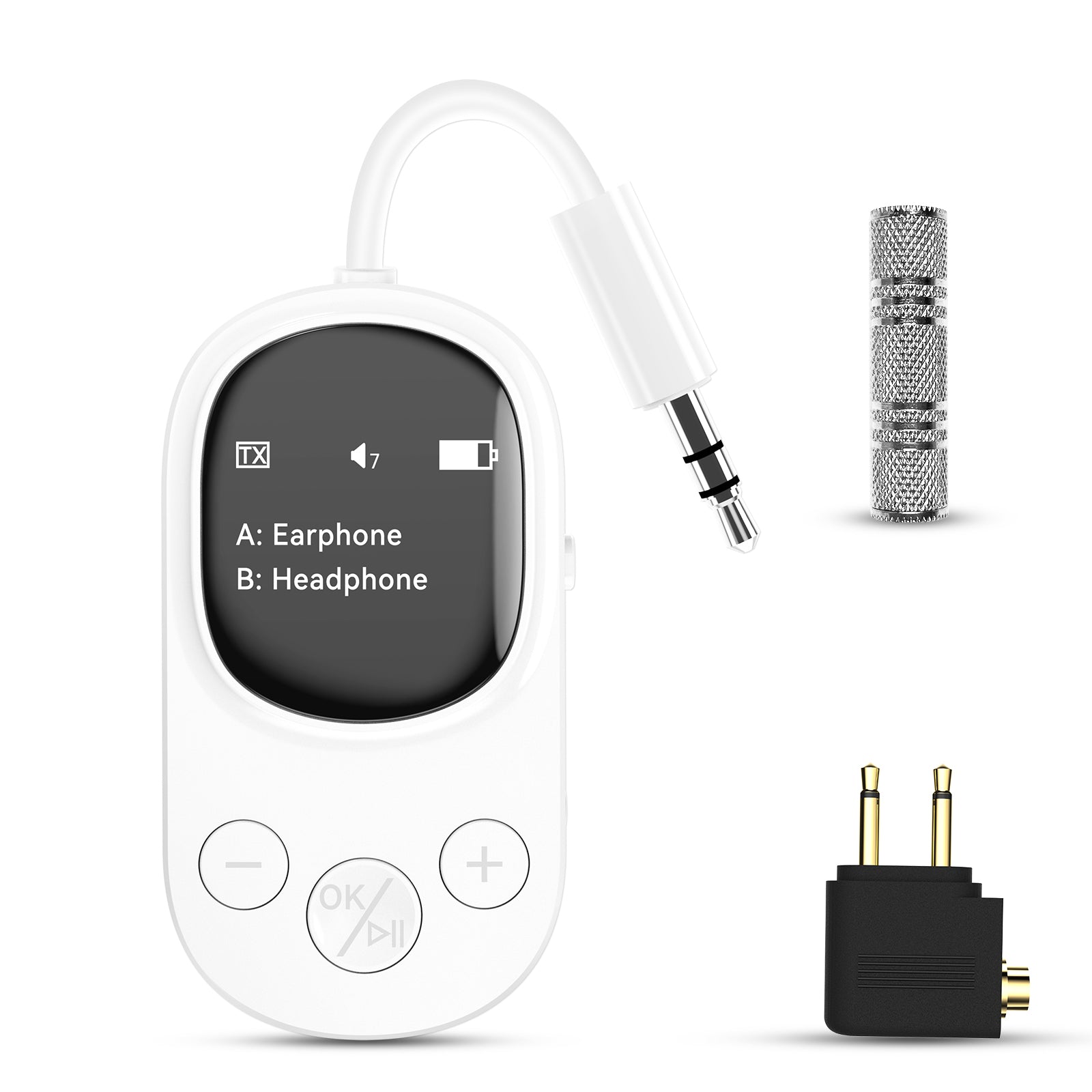 2-in-1 Wireless Bluetooth 5.0 Transmitter & Receiver - 3.5mm AUX Adapter For TV/PC