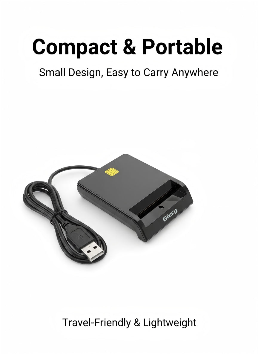 Giecy RFID Reader, Long Range High Frequency RFID Card Reader, USB Wired for PC Laptop, Read/Write for Library Inventory Access Control System