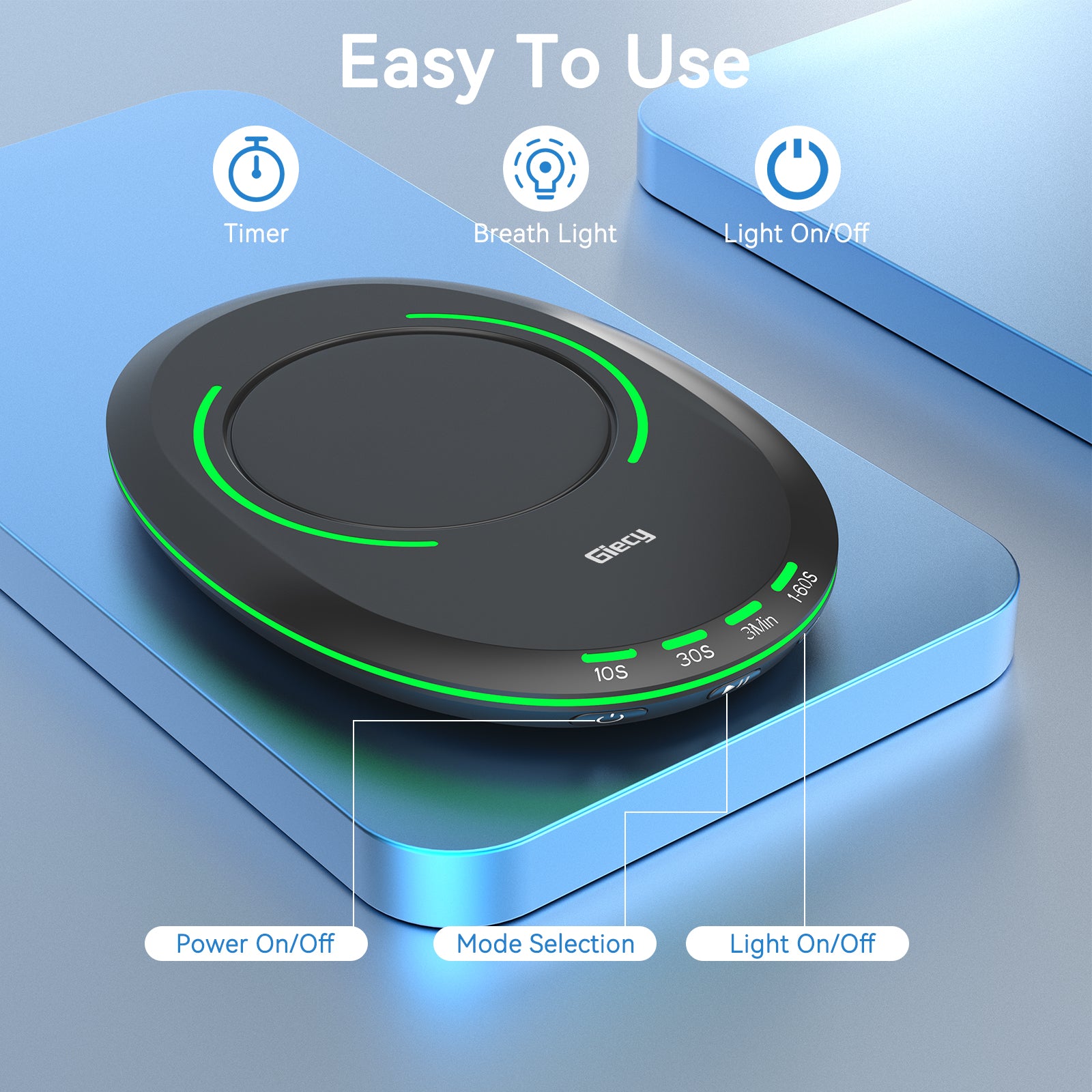 Ultra Slim Mouse Mover, Mouse Jiggler with Adjustable Interval Timer, Undetectable & Breathing Light, Simulates Realistic Mouse Movement for Keeping Computer Laptop Active