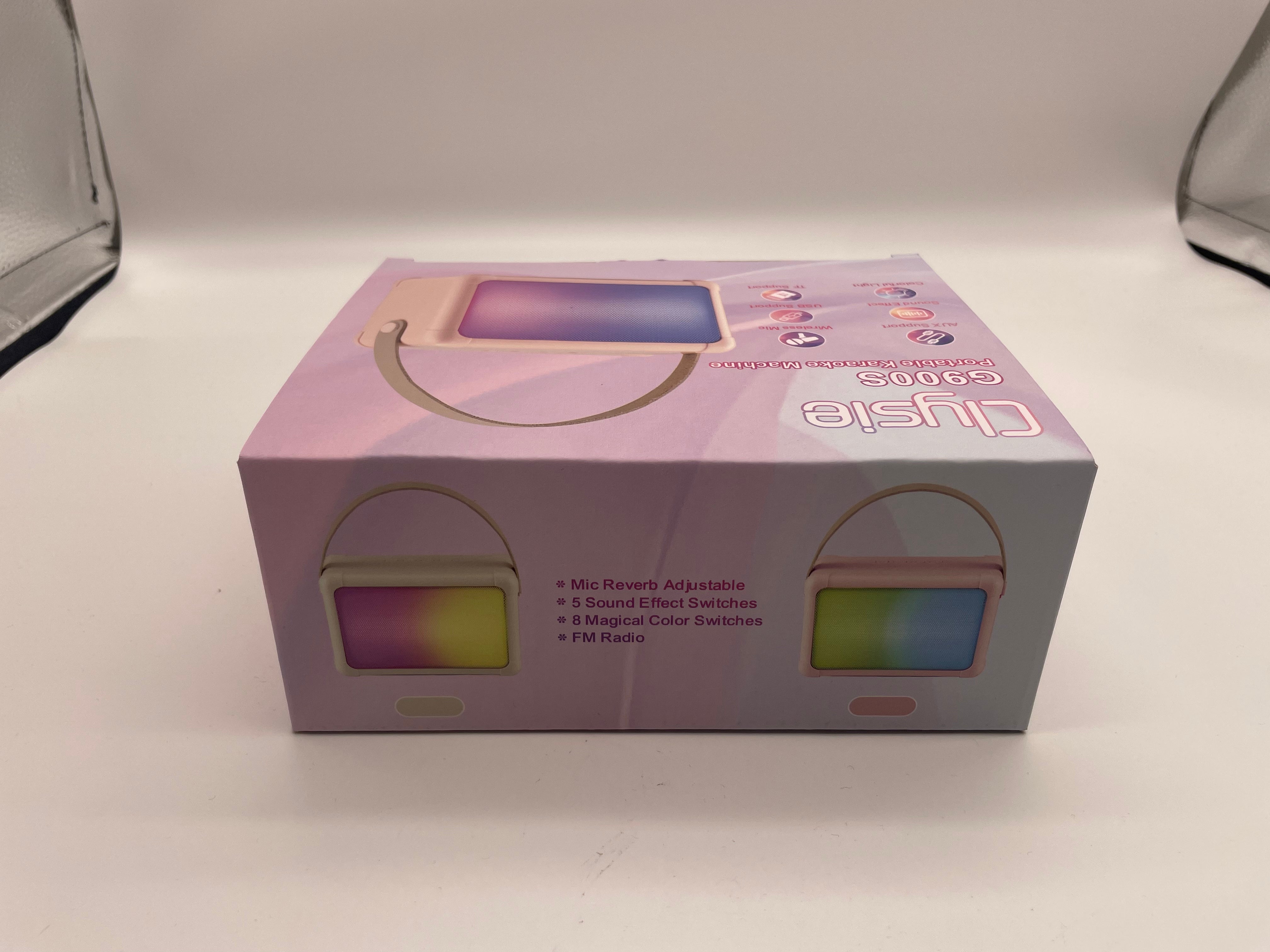 Giecy Karaoke Machine for Kids, Mini Portable Bluetooth Karaoke Speaker with 2 Wireless Mics and Colorful Lights for Kids Adults, Gifts Toys for Girls Boys Family Home Party