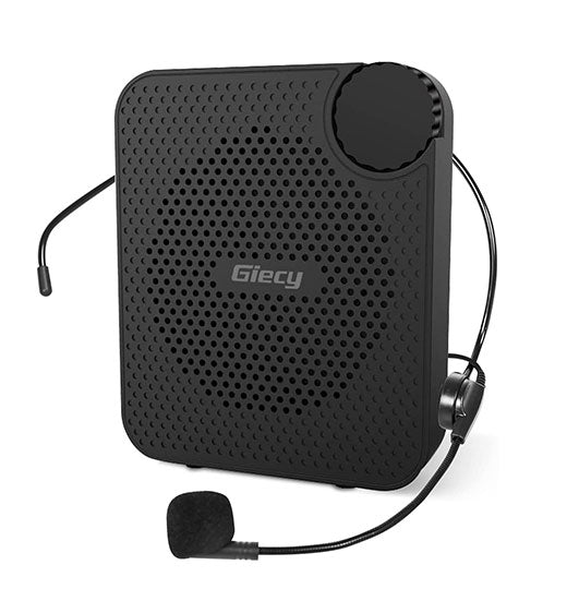 Voice Amplifier Portable Microphone Headset Voice Amplifiers Personal 2600mAh Rechargeable PA System for Meetings Classroom(Black/Green/Blue)