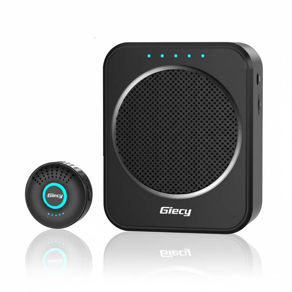 Giecy Portable Voice Amplifier with 2.4G Lavalier Microphone, 30W Bluetooth 5.3 Speaker, TF Card/USB/FM Radio/Recording for Teachers, Tour Guides, Presentations