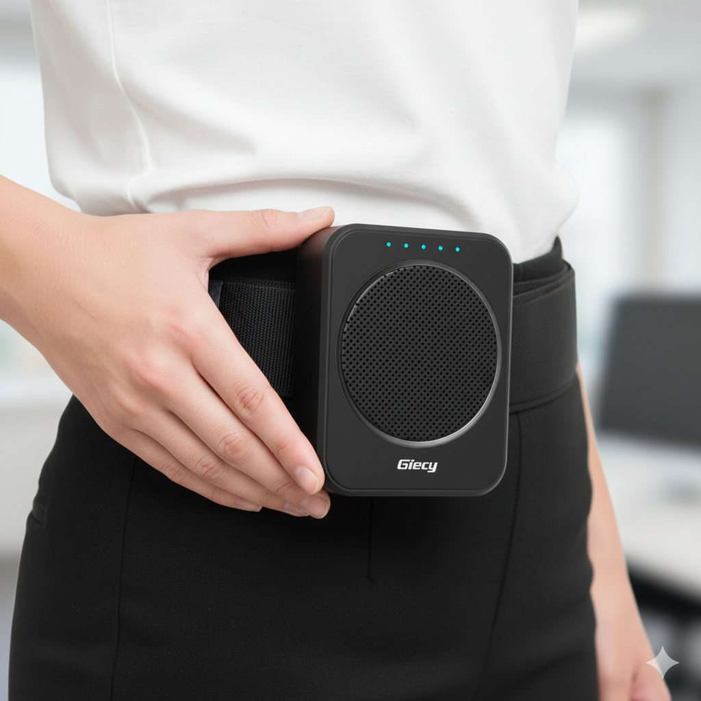 Giecy Portable Voice Amplifier with 2.4G Lavalier Microphone, 30W Bluetooth 5.3 Speaker, TF Card/USB/FM Radio/Recording for Teachers, Tour Guides, Presentations