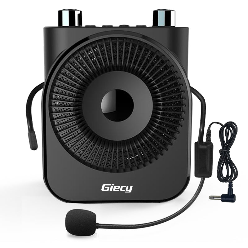 Giecy Voice Amplifier Portable 20W 2600mA Rechargeable with Wired Microphone Headset for Teachers Tour Guides,Meetings and Classroom
