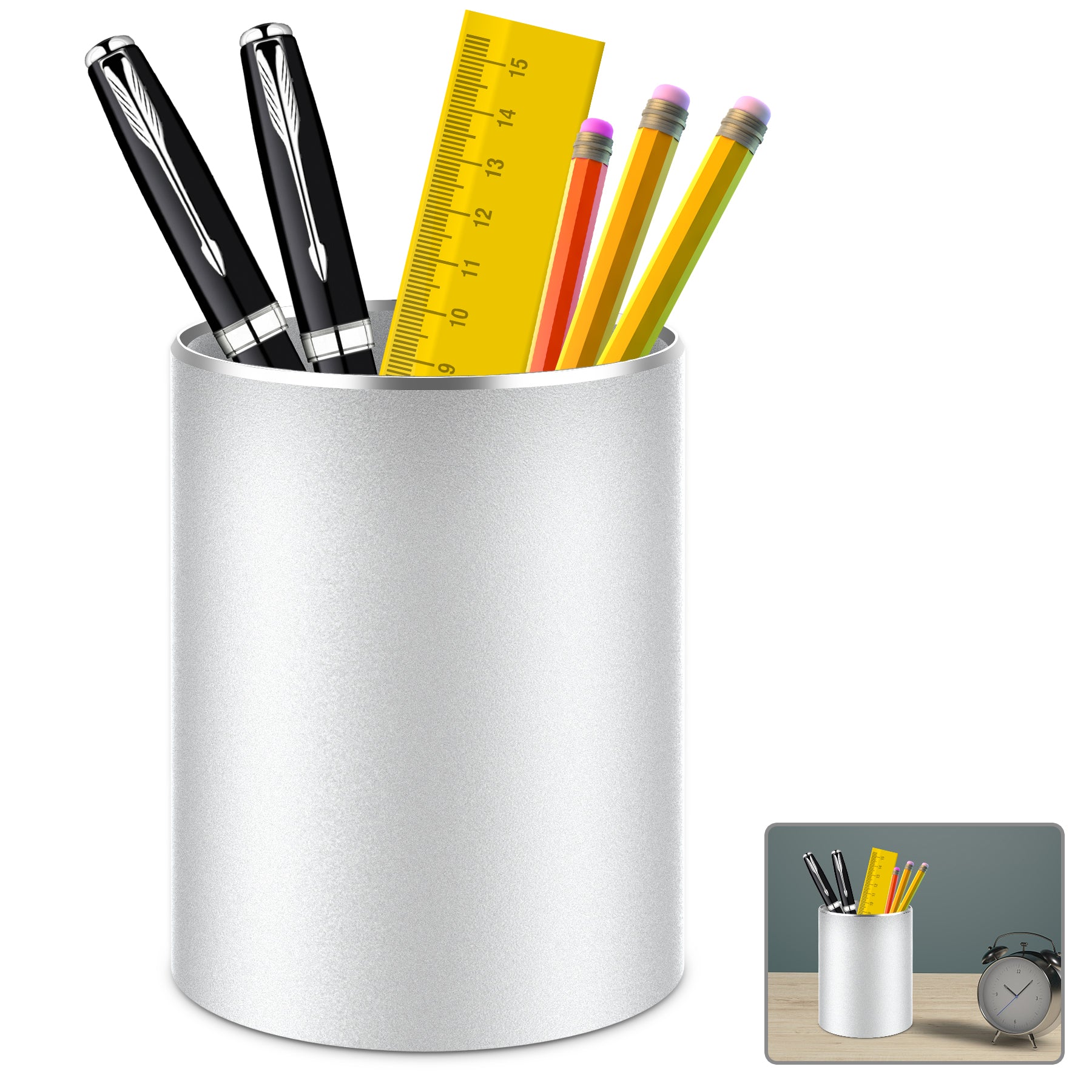 Giecy Pen Holder Pencil Holder for Desk Metal Desk Pen Cup Holder Make